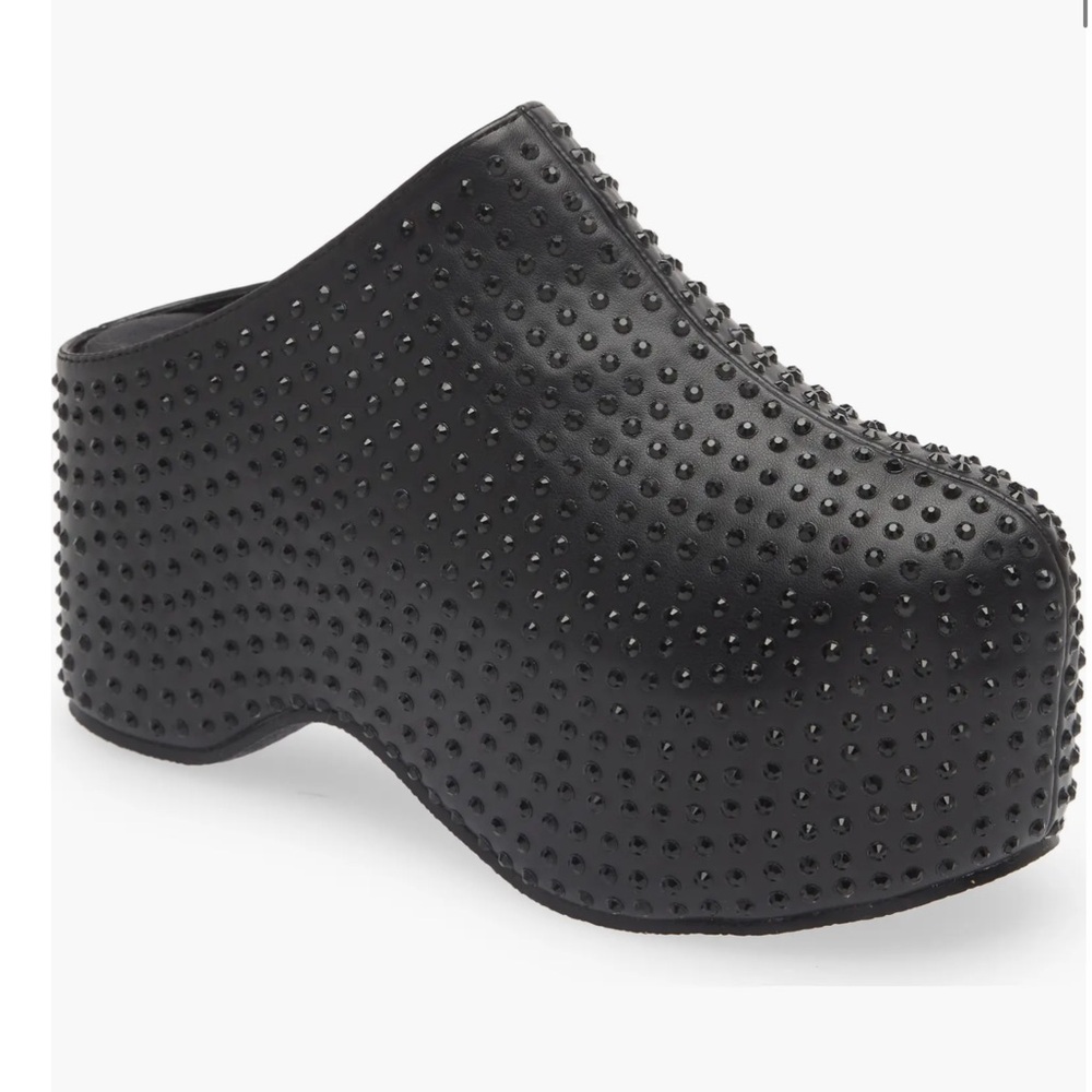 Black Studded Mules - Picture 2 of 9
